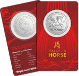 Lunar Series Year of the Horse 2026 50c Tetradecagon Unc Coin Card - Nova Coins
