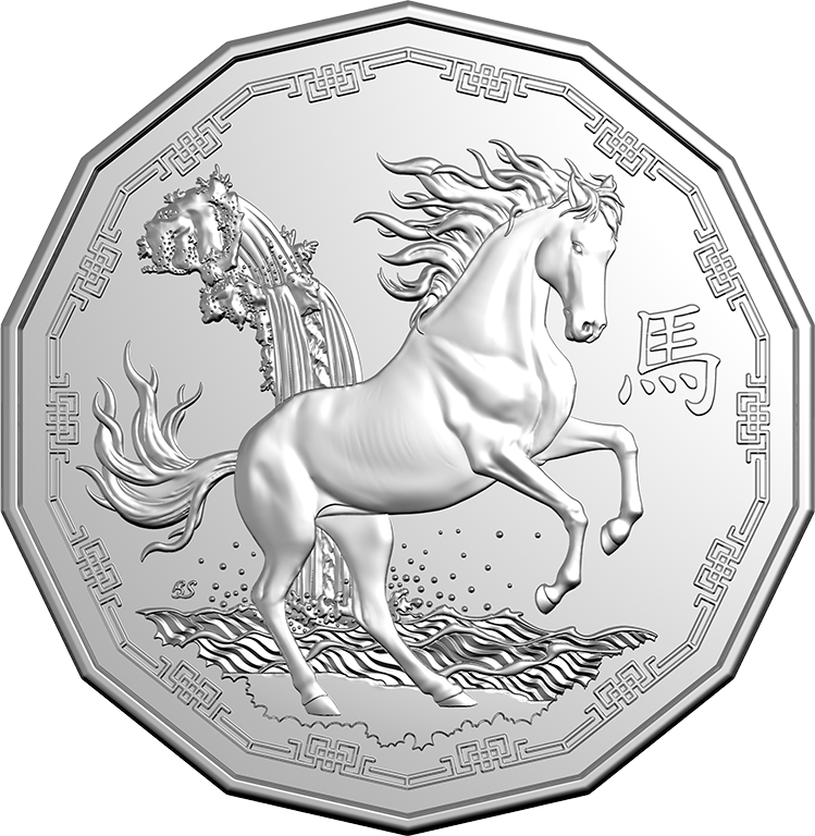 Lunar Series Year of the Horse 2026 50c Tetradecagon Unc Coin Card - Nova Coins