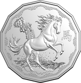 Lunar Series Year of the Horse 2026 50c Tetradecagon Unc Coin Card - Nova Coins