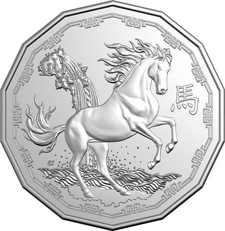 Lunar Series Year of the Horse 2026 50c Tetradecagon Unc Coin Card - Nova Coins