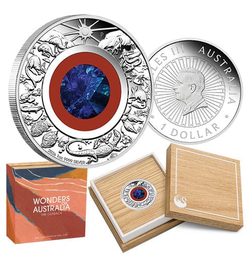 2026 1oz Wonders of Australia Outback Silver Proof Opal Coin