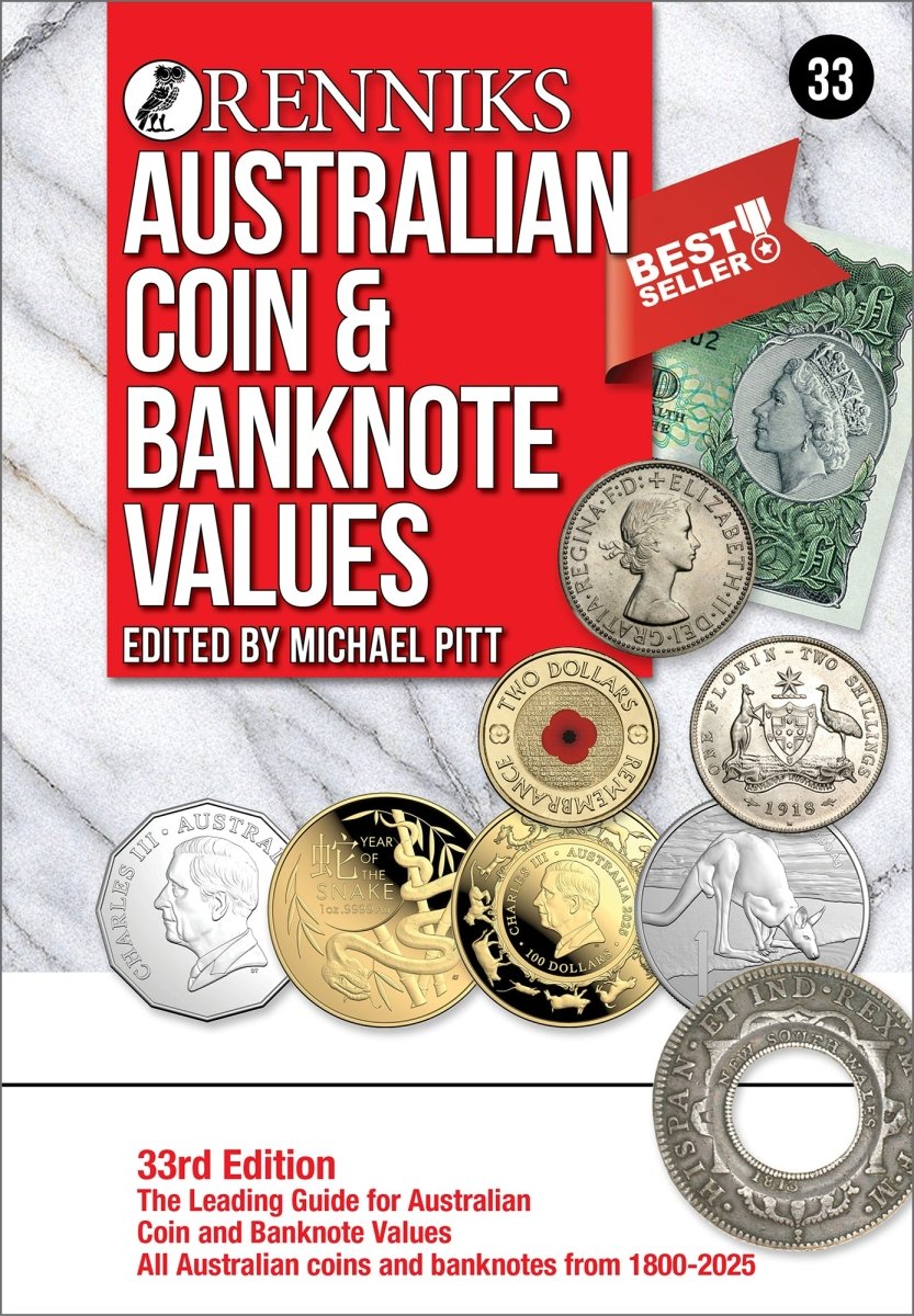 Renniks Australian Coin & Banknote Values 33rd Edition - Hard Cover - Nova Coins