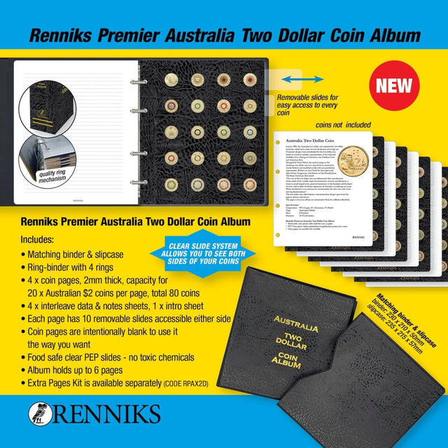 Renniks Premier Australia Two Dollar Coin Album - Nova Coins