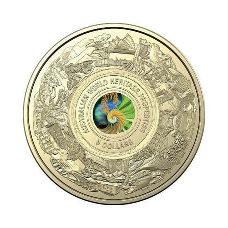 2023 World Heritage Properties $5 Coloured Frosted Coin