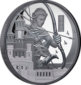 Chess Rook 2026 $1 1oz Silver Black Proof Coin