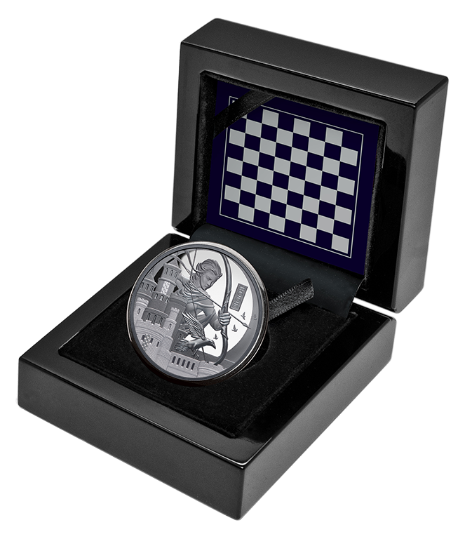 Chess Rook 2026 $1 1oz Silver Black Proof Coin