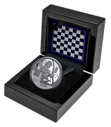Chess Rook 2026 $1 1oz Silver Black Proof Coin