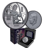 Chess Rook 2026 $1 1oz Silver Black Proof Coin