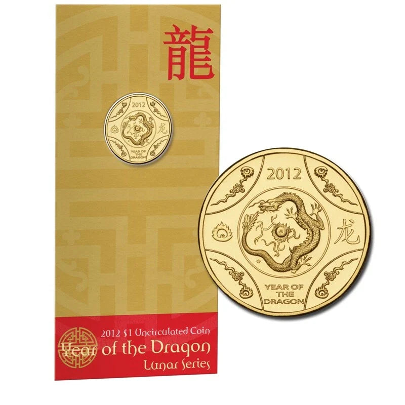 2012 1 Dollar Uncirculated Coin Lunar Year of the Dragon