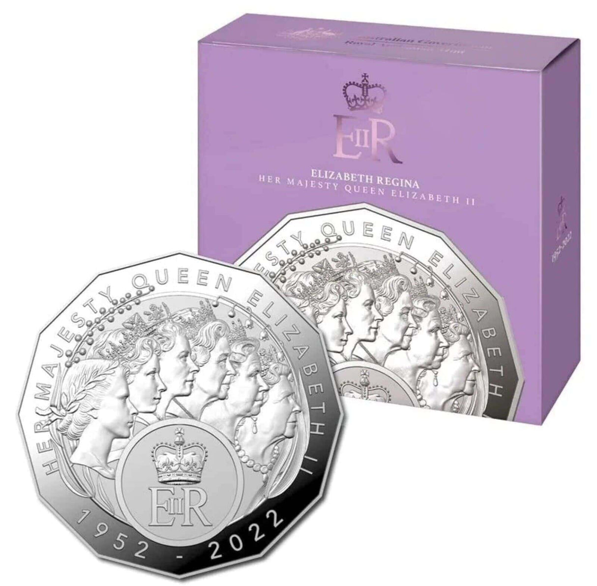 2023 50 cent Elizabeth Regina HM Queen Elizabeth II Silver Proof Coin