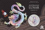 2024 Australian Lunar Series III Year of the Dragon 1oz Silver White Coloured Coin in Card - Sydney Money Expo 2024