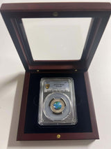 Small coin box VOLTERRA, 1 graded coin (glass) - Nova Coins