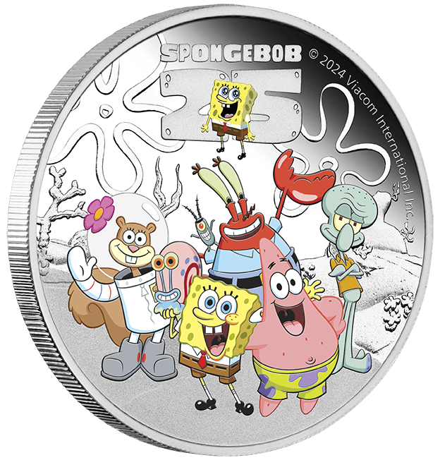 Spongebob & Friends 2024 1oz Silver Proof Coloured Coin - Nova Coins