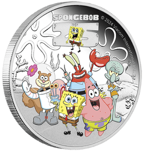 Spongebob & Friends 2024 1oz Silver Proof Coloured Coin - Nova Coins