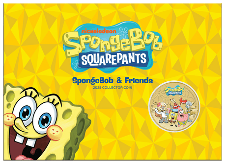 Spongebob & Friends 2025 $1 Coloured Collector Coin in Card - Nova Coins