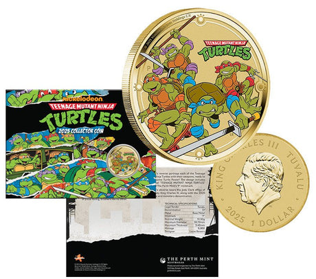 Teenage Mutant Ninja Turtles 2025 $1 Coin In Card - Nova Coins