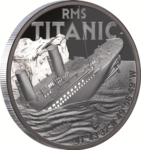 Titanic 2025 $1 1oz Silver Black Proof Coin - Nova Coins