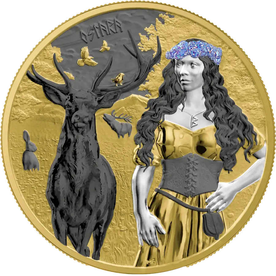2023 Germania Valkyries: Ostara Valhalla 1 oz Silver Round BU