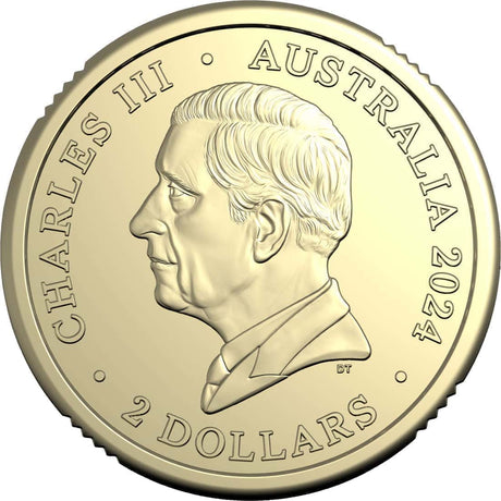 War Animals Remembrance 2024 $2 C Mintmark Coloured Uncirculated Coin - Purple poppy - Nova Coins