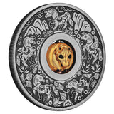 Year of the Horse Rotating Charm 2026 1oz Silver Antiqued Coin