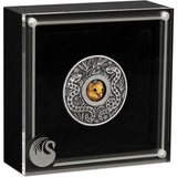 Year of the Snake Rotating Charm 2025 1oz Silver Antiqued Coin - Nova Coins